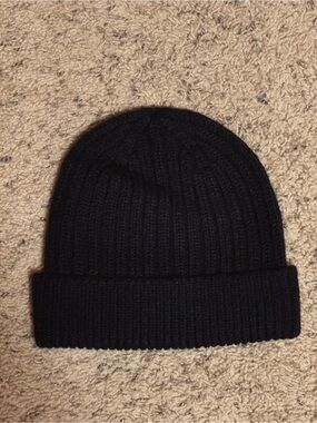 UNIQLO HEATTECH Ribbed Beanie/Toque Unisex One Size (Navy)